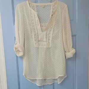 danielrainn Sheer Polka Dot Top